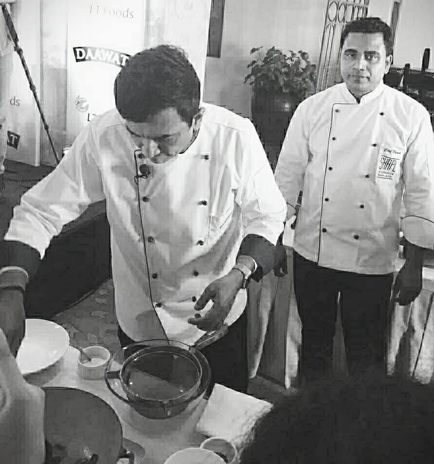 Chef Naresh at a live culinary demonstration