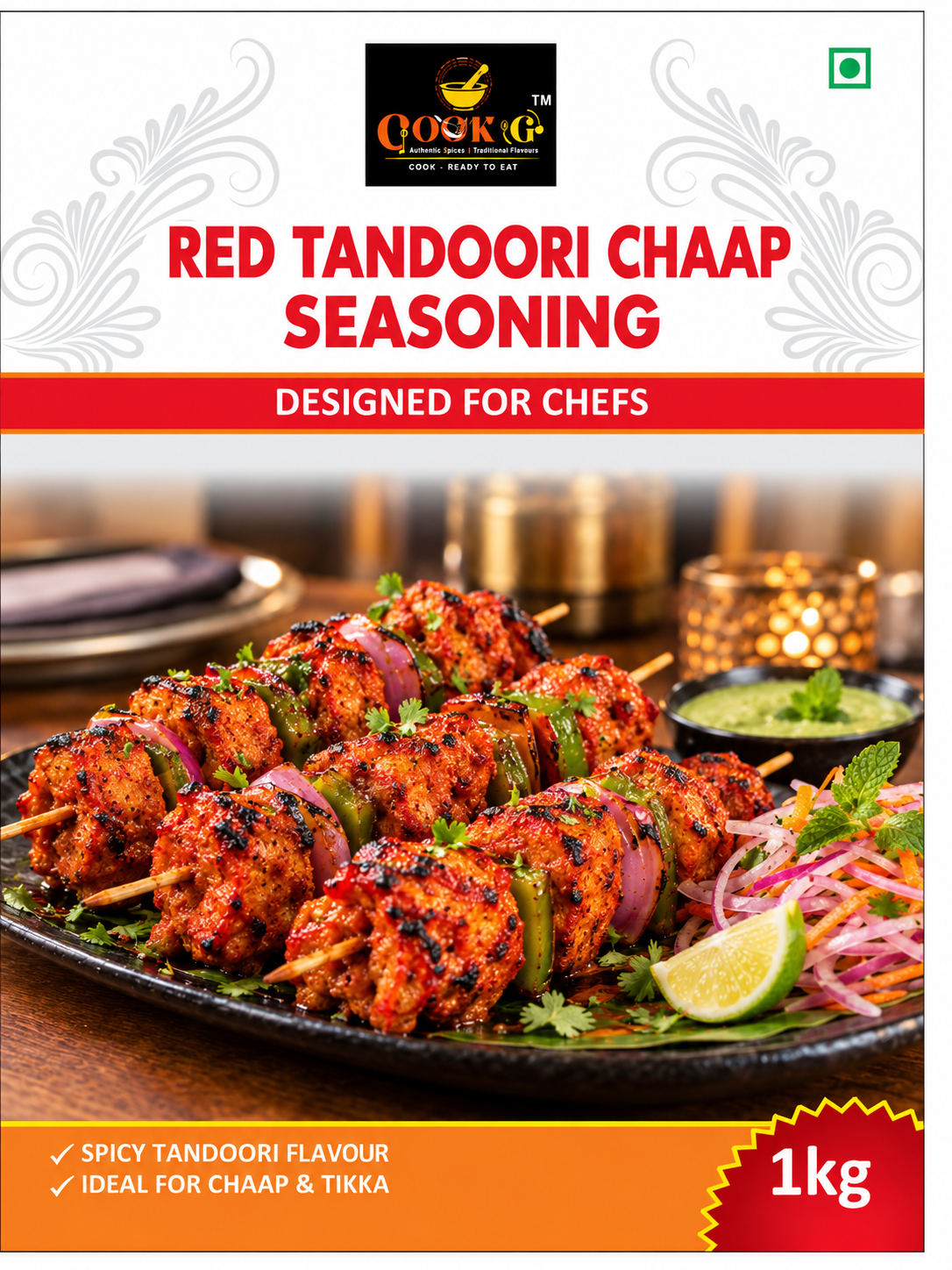 Cook G Red Tandoori Chaap Seasoning Masala Premix pack